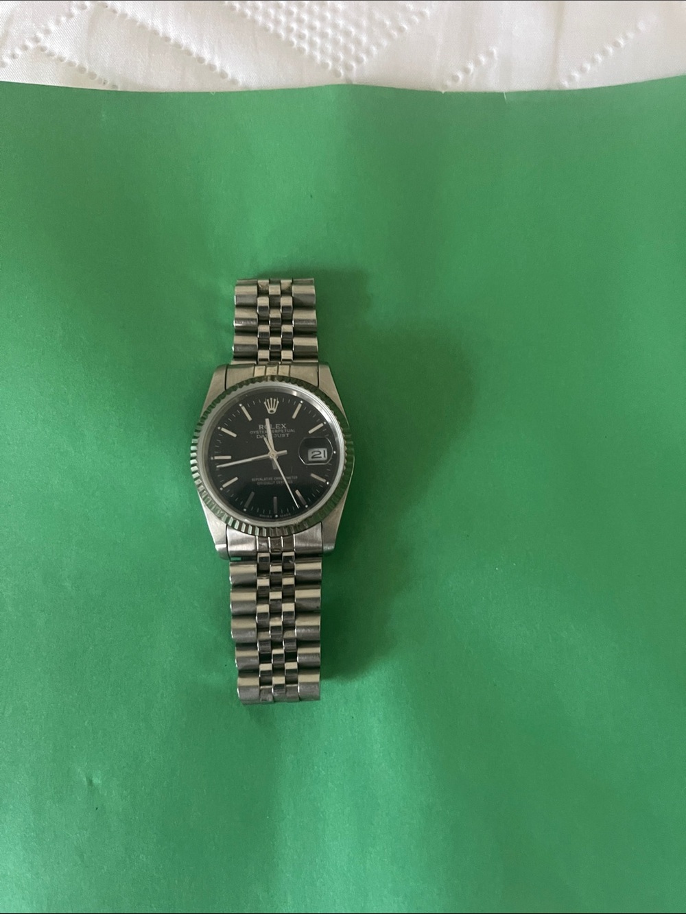 Designer inspired Silver Stainless Steel Watch with Black Dial